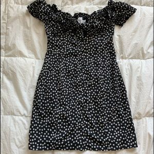 off the shoulder floral dress